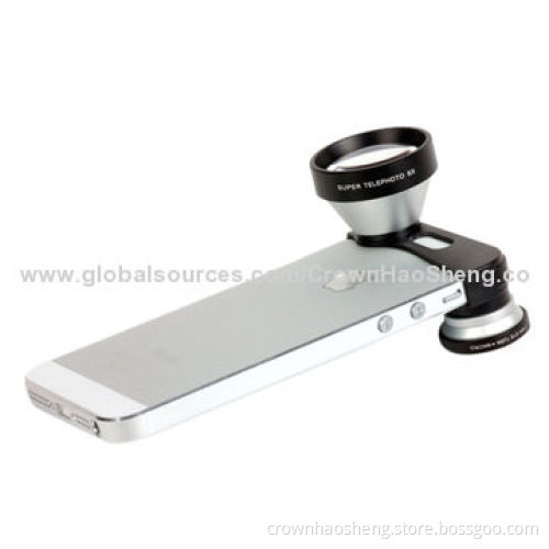 3-in-1 Bumper lens kit (5x telephoto lens, macro, fisheye)for iPhone 5